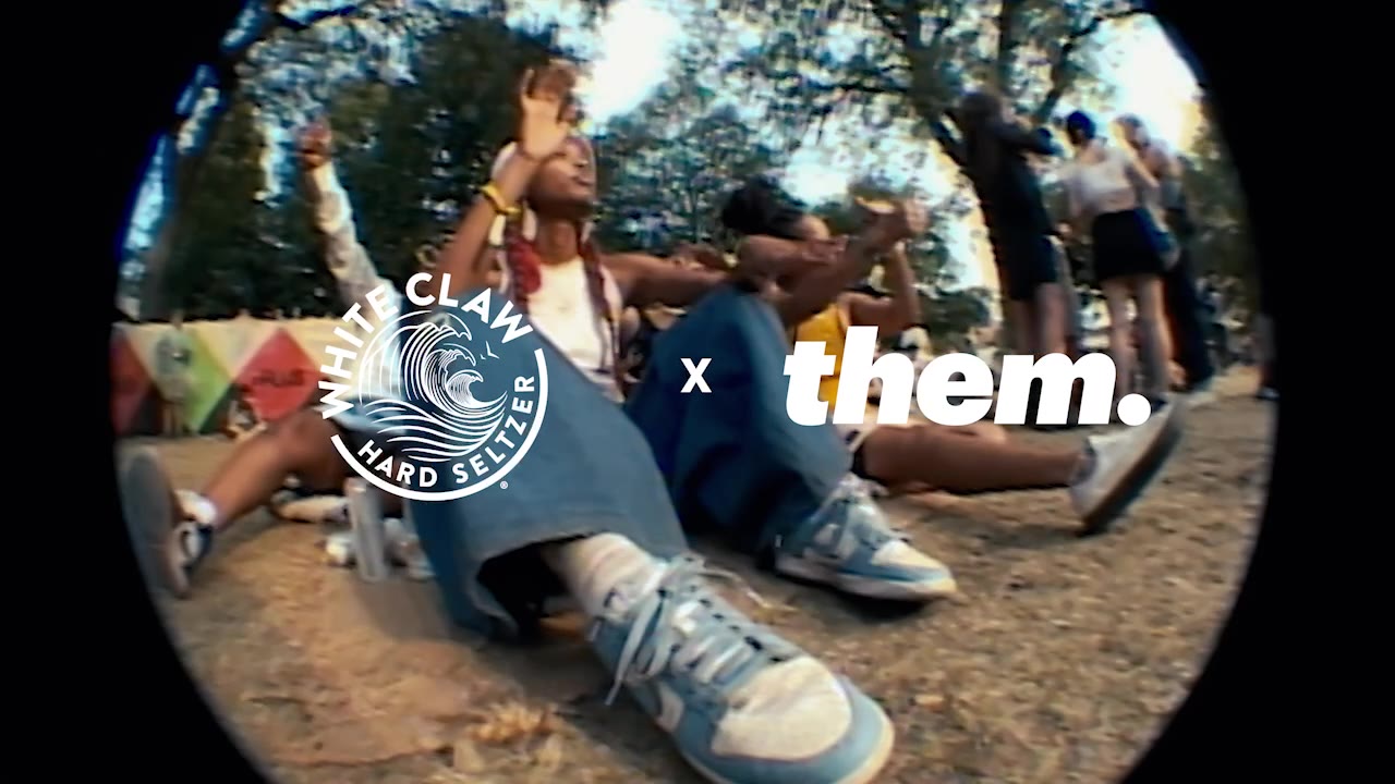 White Claw and them. collaboration title over a Party Noire gathering